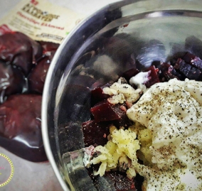 We combine them in a bowl