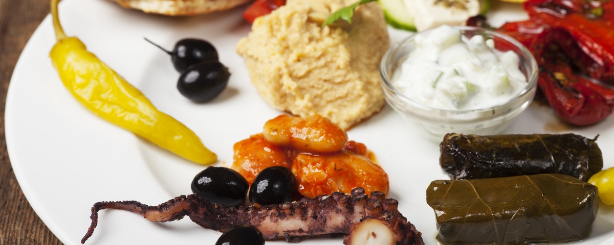 variety of greek appetizers
